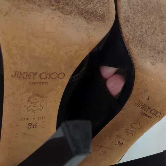 Jimmy Choo Suede Slides Size 8 - Picture 13 of 13